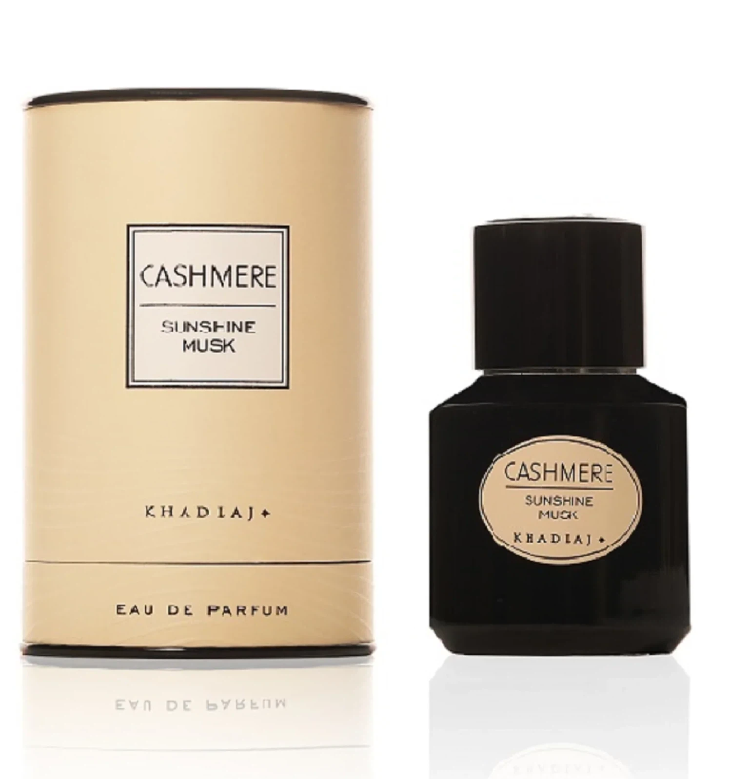 Khadlaj Cashmere Sunshine Musk manufacturer bottle, linked from the supplied product catalogue.
