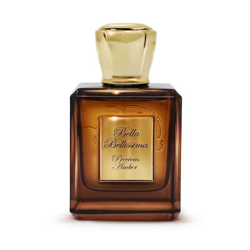 Bella Bellissima Essence Of Oud Precious Amber Parfum manufacturer bottle, linked from the supplied product catalogue.