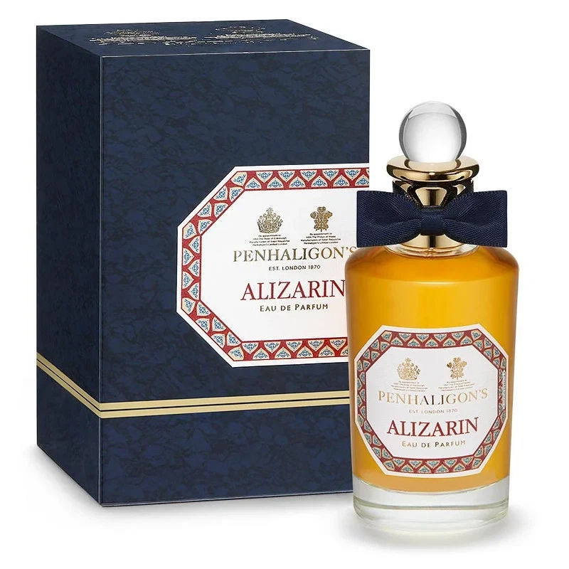 Penhaligon's Alizarin manufacturer bottle, linked from the supplied product catalogue.