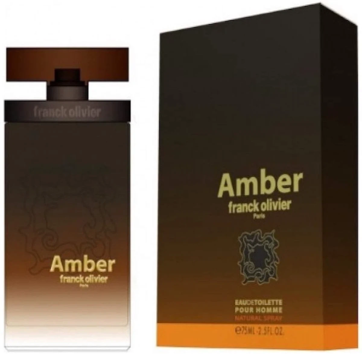 Franck Olivier AMBER POUR HOMME manufacturer bottle, linked from the supplied product catalogue.