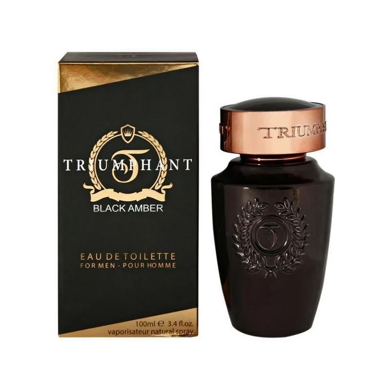 Triumphant Black Amber Men manufacturer bottle, linked from the supplied product catalogue.