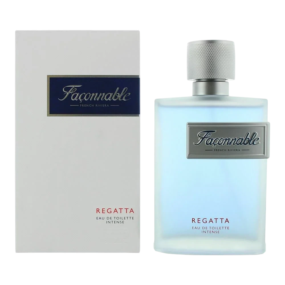 Faconnable Regatta Intense manufacturer bottle, linked from the supplied product catalogue.