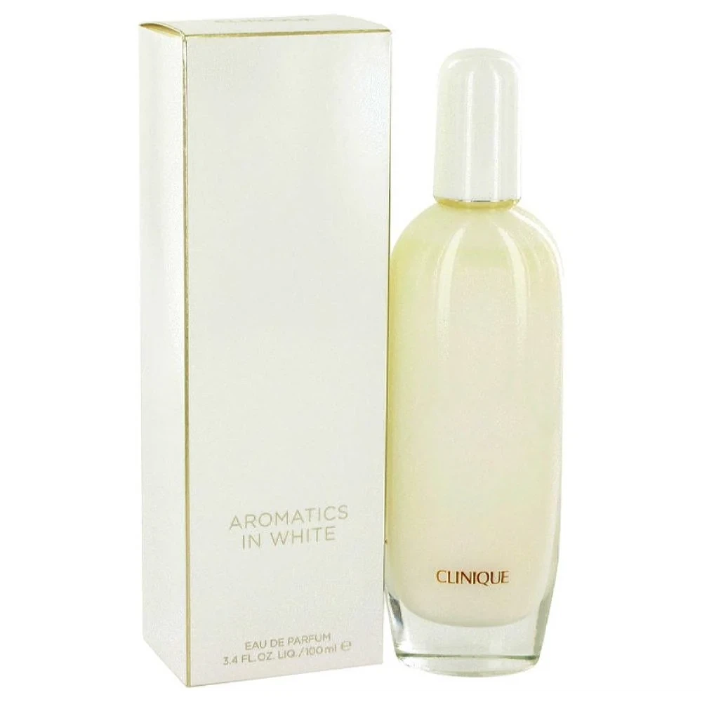 Clinique Aromatics in White manufacturer bottle, linked from the supplied product catalogue.