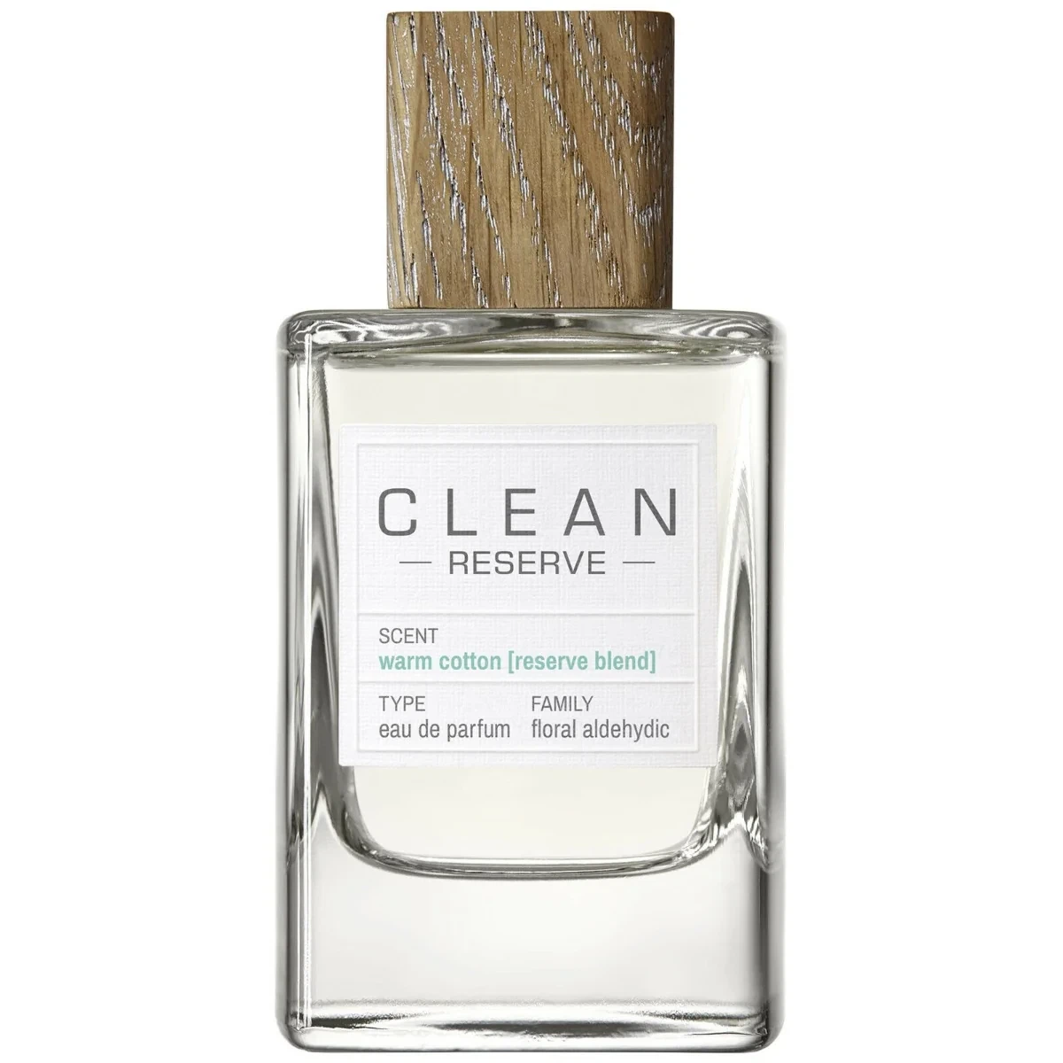 Clean Reserve WARM COTTON RESERVE BLEND manufacturer bottle, linked from the supplied product catalogue.