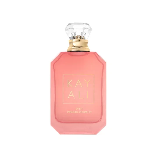 Kayali Eden Sparkling Lychee 39 Fruity manufacturer bottle, linked from the supplied product catalogue.