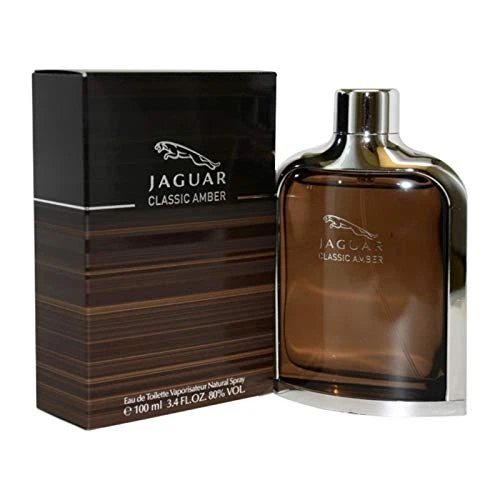 Jaguar Classic Amber manufacturer bottle, linked from the supplied product catalogue.