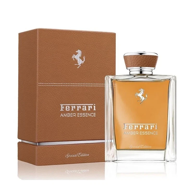 Ferrari Amber Essence Special Edition manufacturer bottle, linked from the supplied product catalogue.