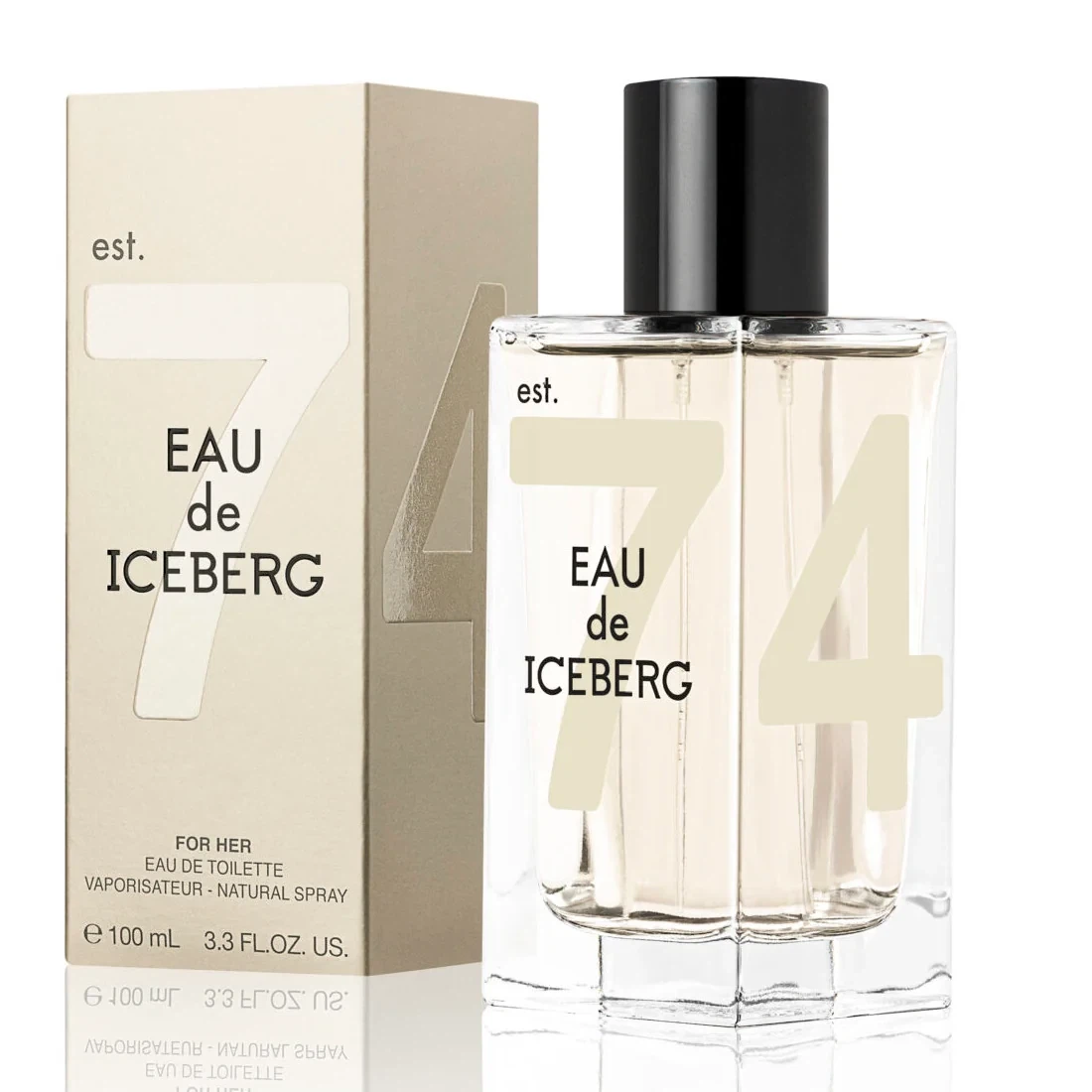 Iceberg Eau De Iceberg 74 For Her manufacturer bottle, linked from the supplied product catalogue.