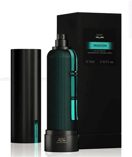 M.Int Irisation manufacturer bottle, linked from the supplied product catalogue.