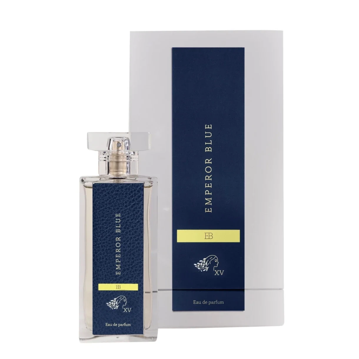 Emperor Blue XV manufacturer bottle, linked from the supplied product catalogue.