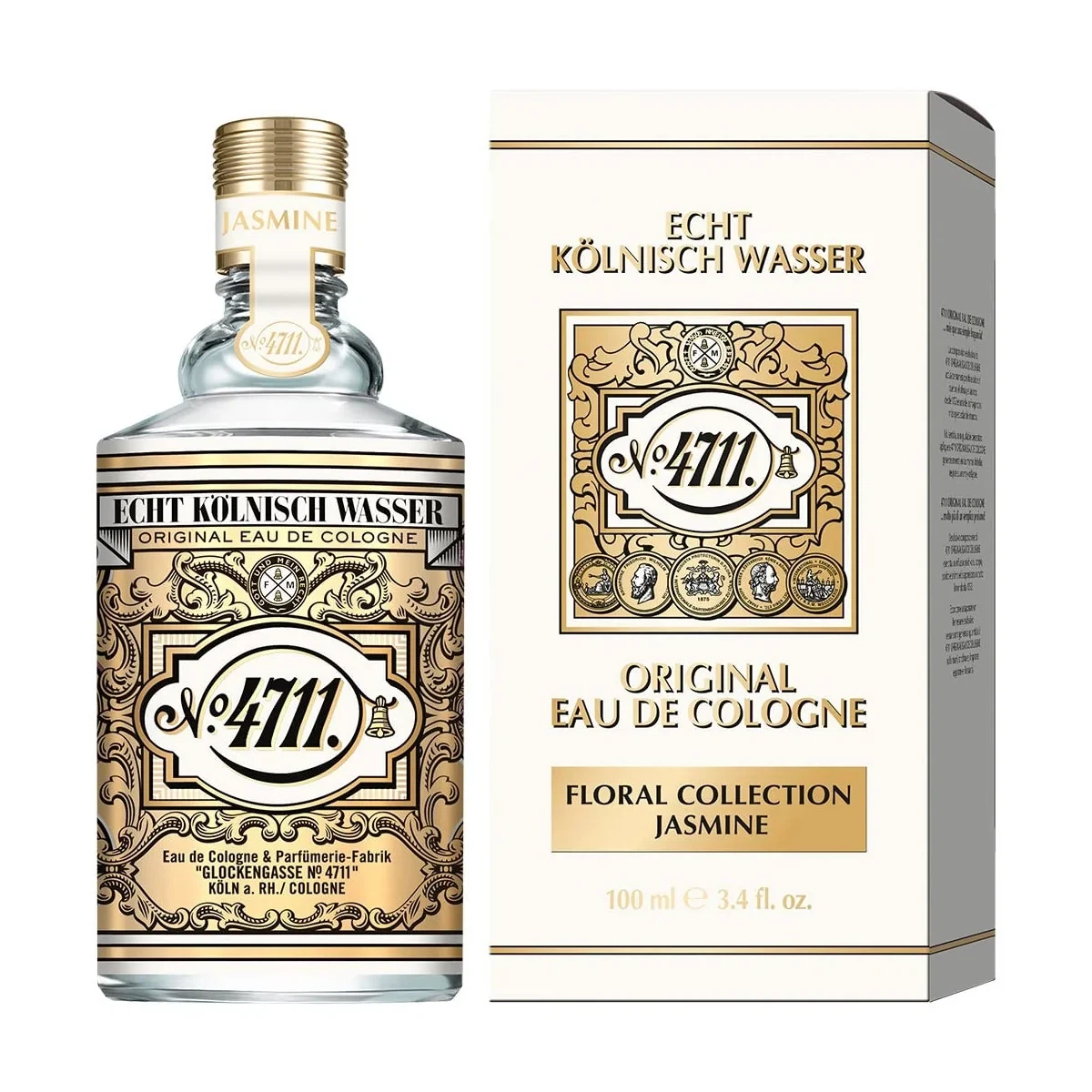 No. 4711 Echt Kolnisch Wasser Floral Collection Jasmine Original Oriental Floral manufacturer bottle, linked from the supplied product catalogue.