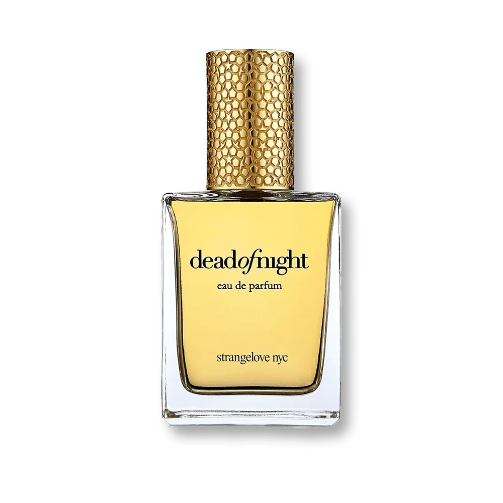 Strangelove NYC Dead Of Night manufacturer bottle, linked from the supplied product catalogue.