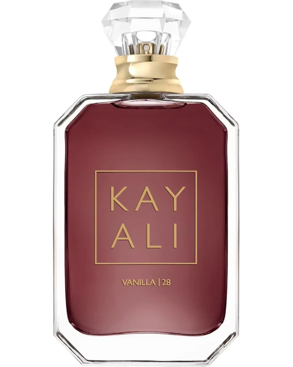 Kayali Vanilla 28 Sweet manufacturer bottle, linked from the supplied product catalogue.