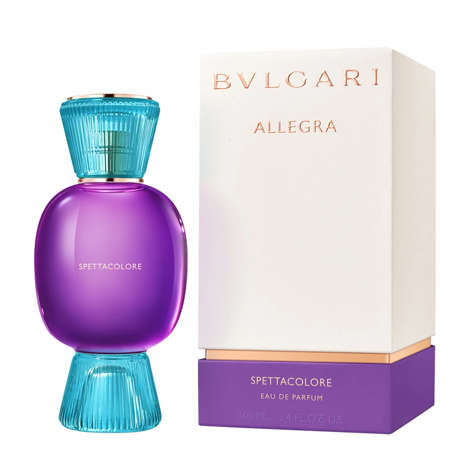 Bvlgari Allegra Spettacolore manufacturer bottle, linked from the supplied product catalogue.