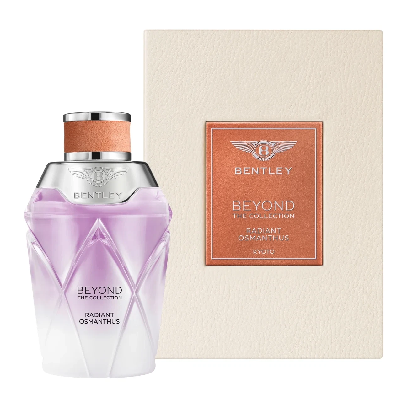 Bentley Beyond The Collection Radiant Osmanthus manufacturer bottle, linked from the supplied product catalogue.