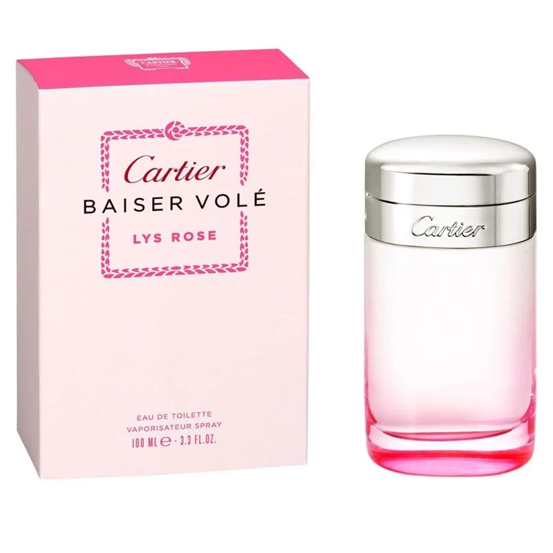 Cartier Baiser Vole Lys Rose manufacturer bottle, linked from the supplied product catalogue.