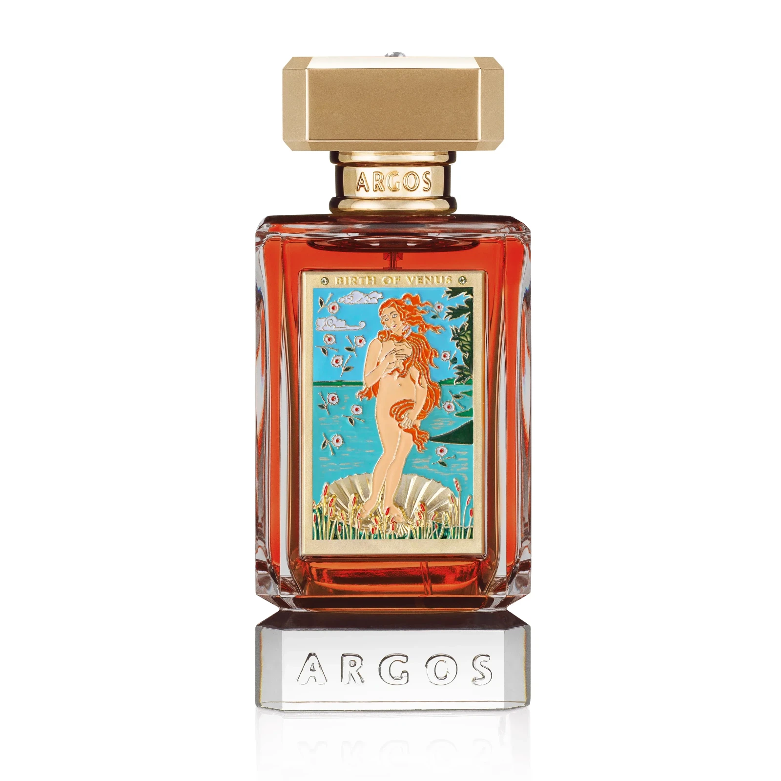 Argos Birth Of Venus manufacturer bottle, linked from the supplied product catalogue.
