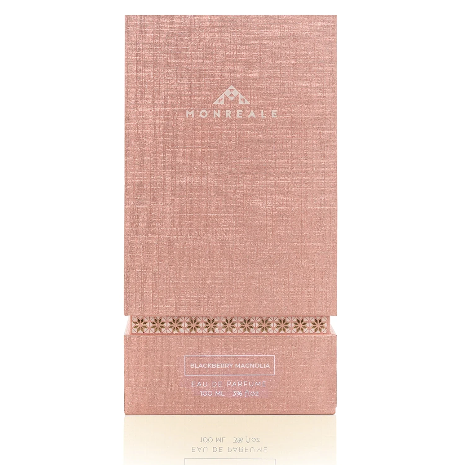Monreale Blackberry Magnolia manufacturer bottle, linked from the supplied product catalogue.