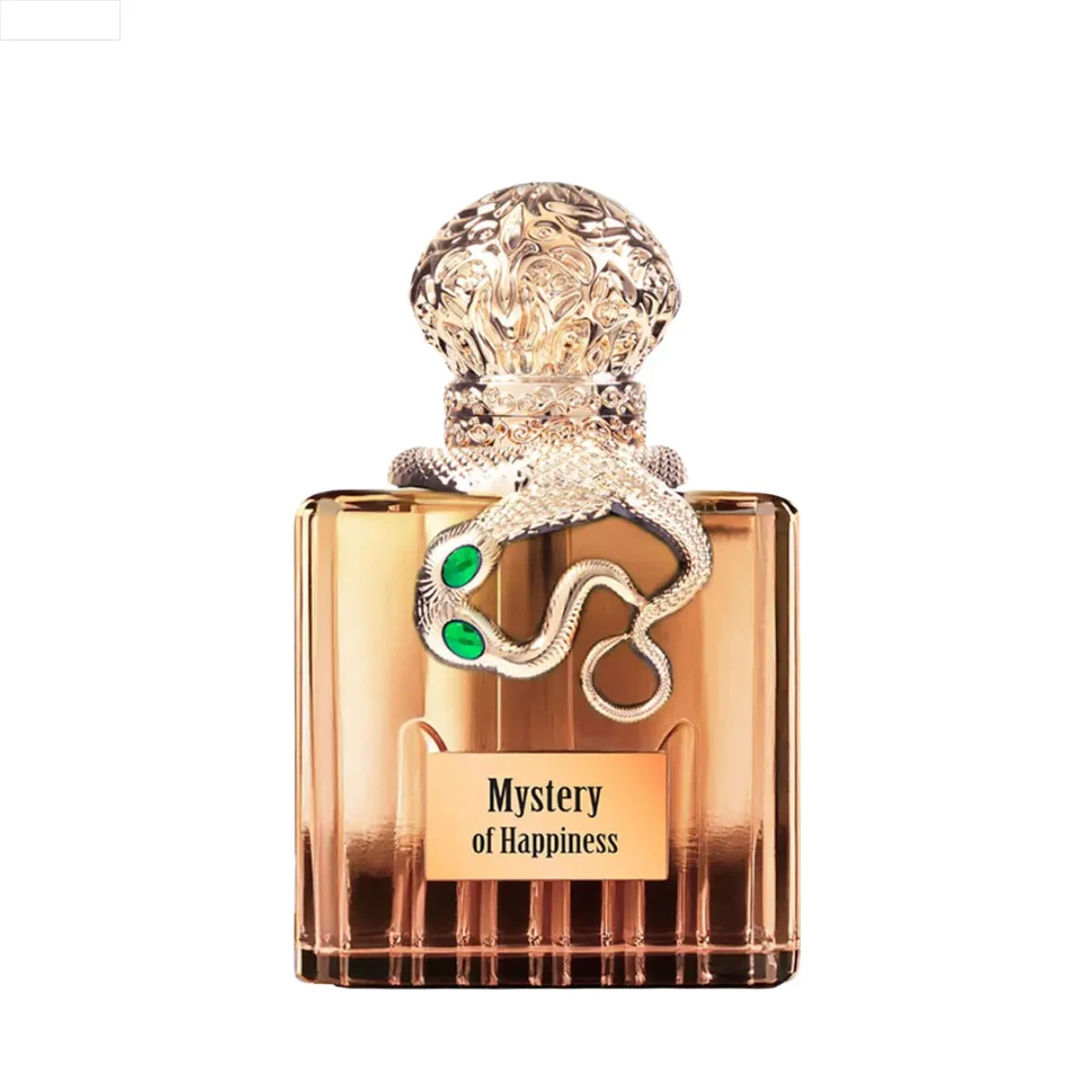 Al Malakia Mystery of Happiness Fruity‐Floral manufacturer bottle, linked from the supplied product catalogue.