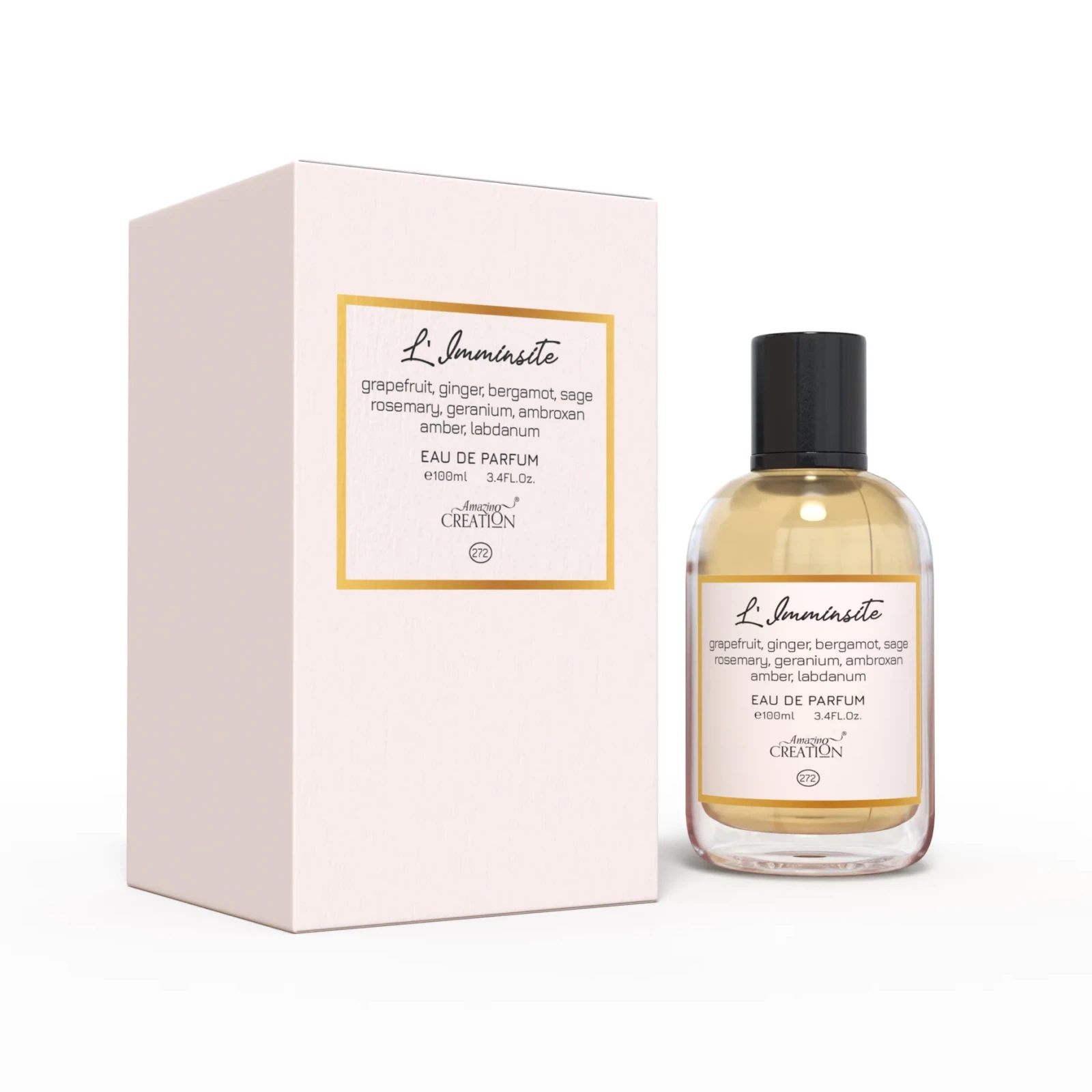 Amazing Creation L' Imminsite PFB 272 manufacturer bottle, linked from the supplied product catalogue.