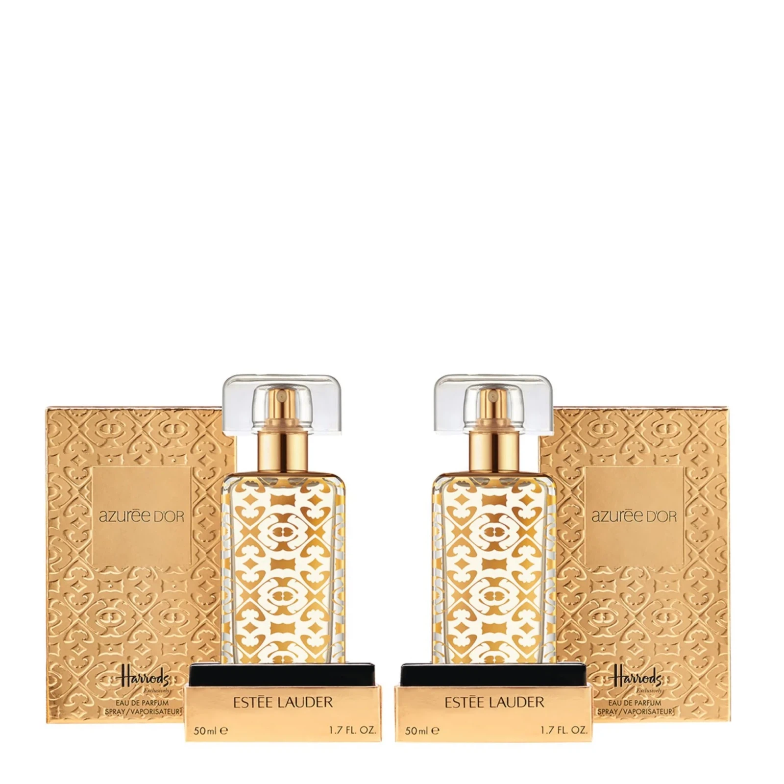 Estée Lauder Azuree D'Or Harrods manufacturer bottle, linked from the supplied product catalogue.