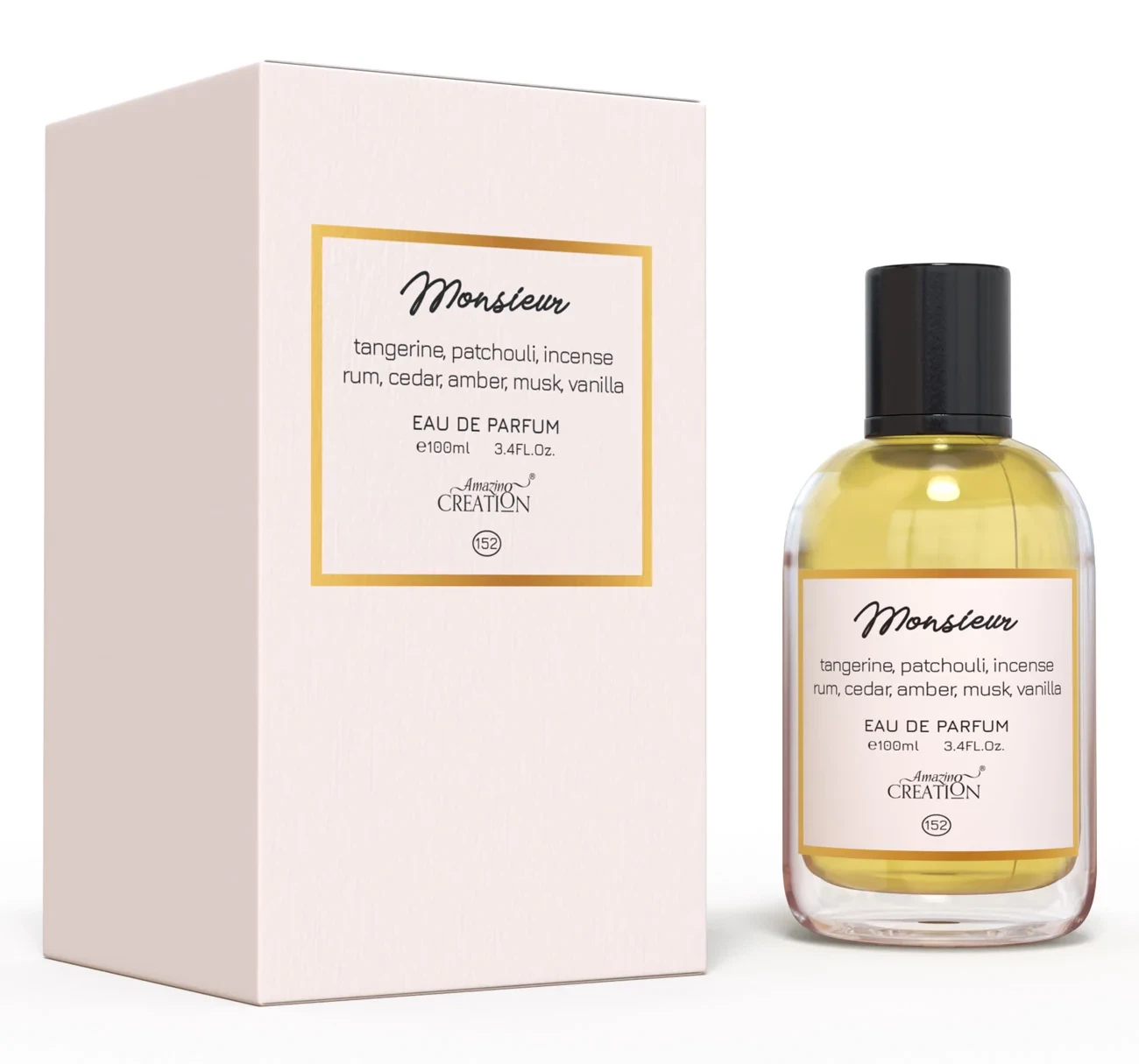 Amazing Creation Monsieur PFB 152 manufacturer bottle, linked from the supplied product catalogue.