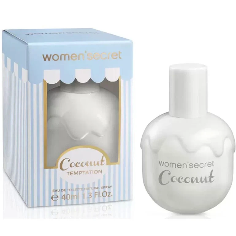 Women'secret Coconut Temptation manufacturer bottle, linked from the supplied product catalogue.