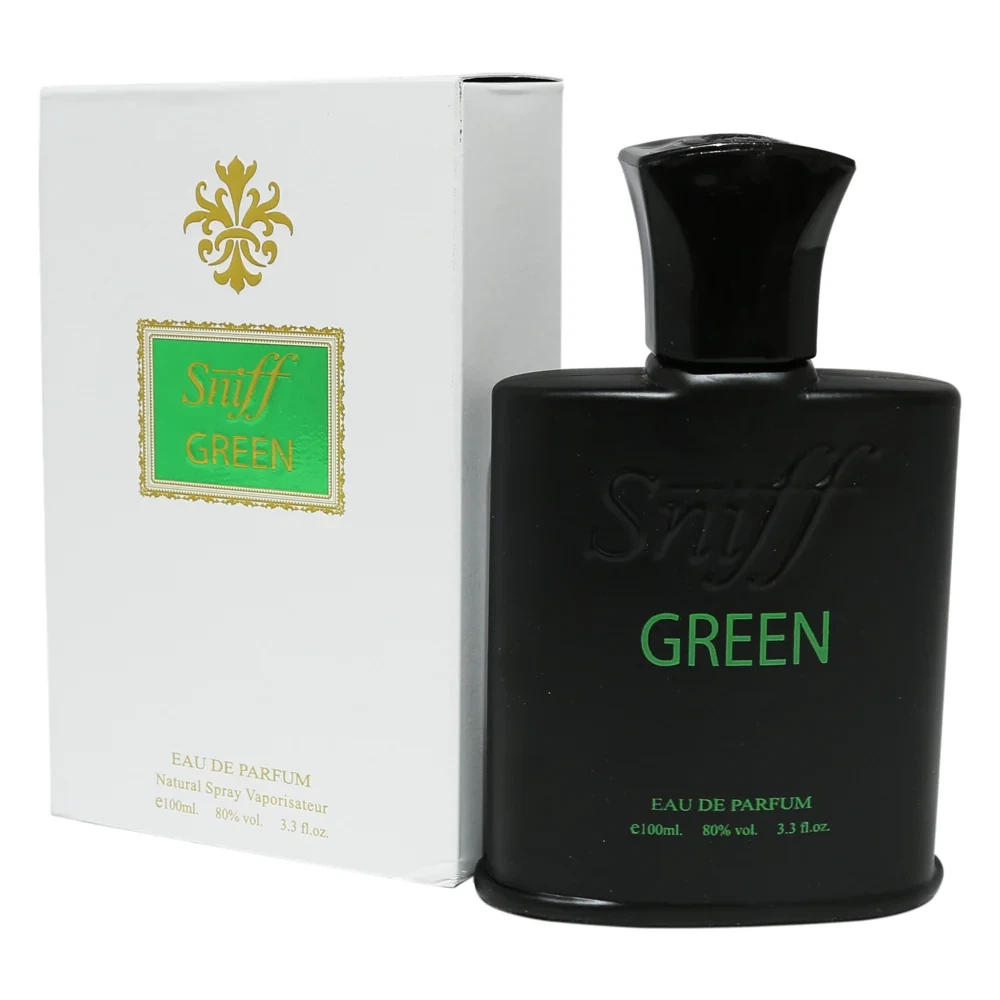 Sniff Green manufacturer bottle, linked from the supplied product catalogue.