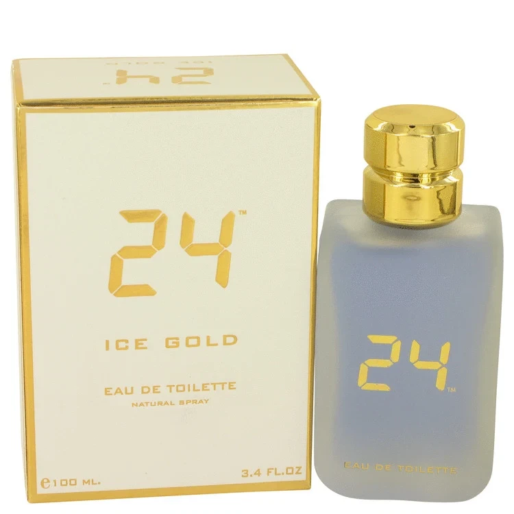 Scentstory 24 ICE GOLD manufacturer bottle, linked from the supplied product catalogue.