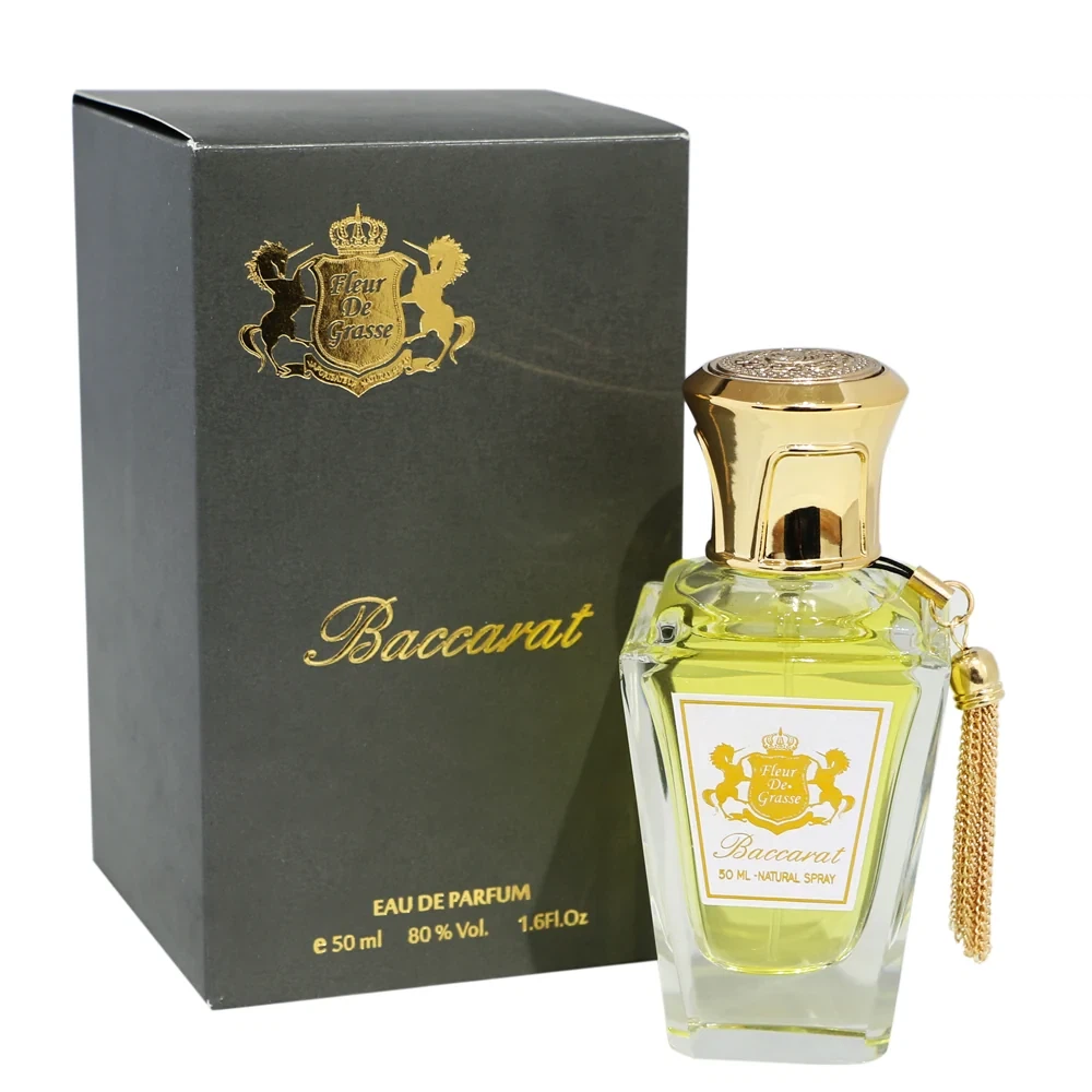 Fleur De Grasse Baccarat manufacturer bottle, linked from the supplied product catalogue.