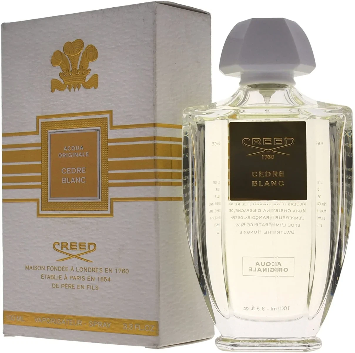 Creed Acqua Originale Cedre Blanc manufacturer bottle, linked from the supplied product catalogue.