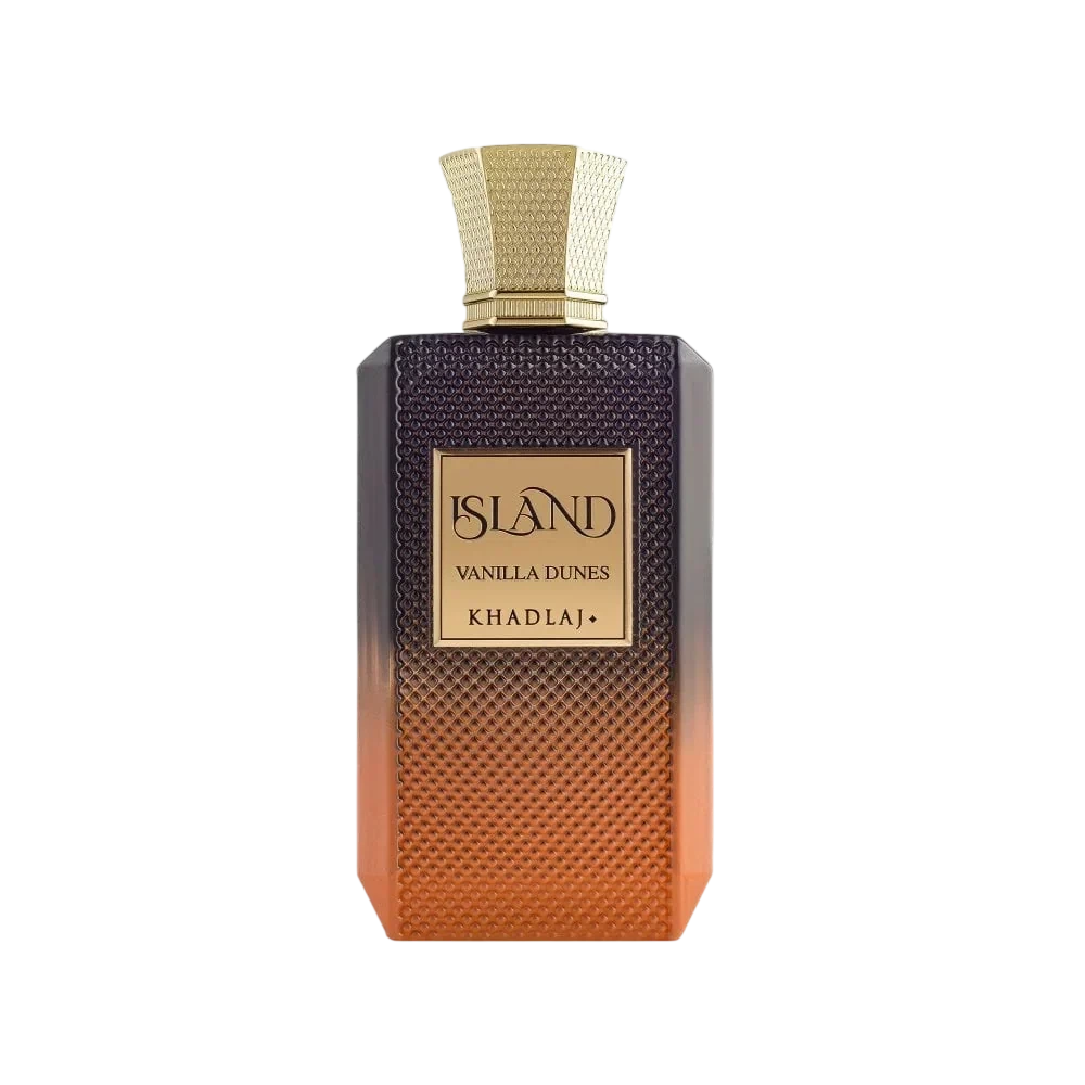 Khadlaj Island Vanilla Dunes Gourmand manufacturer bottle, linked from the supplied product catalogue.