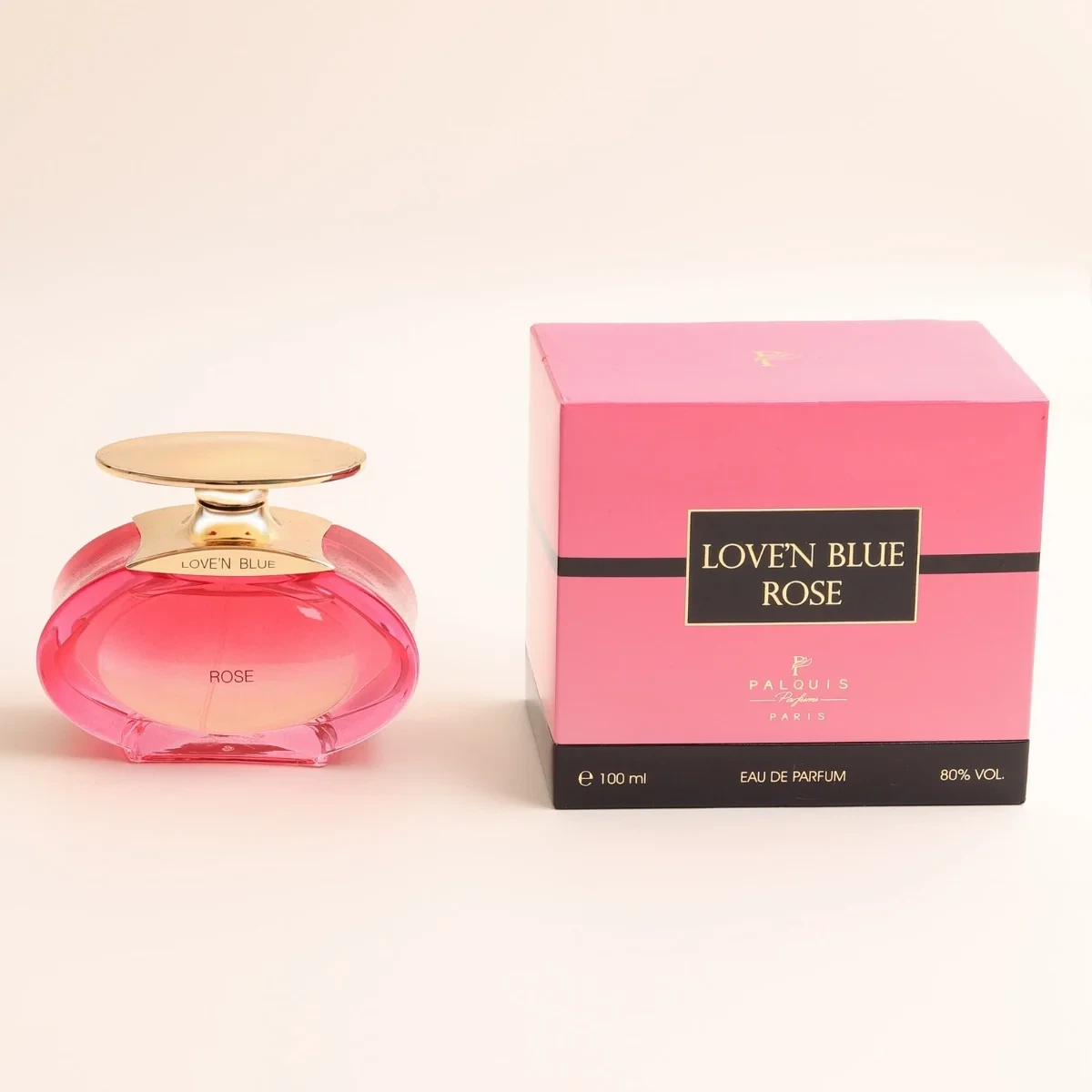 Palquis Love'N Blue RosePerfume manufacturer bottle, linked from the supplied product catalogue.