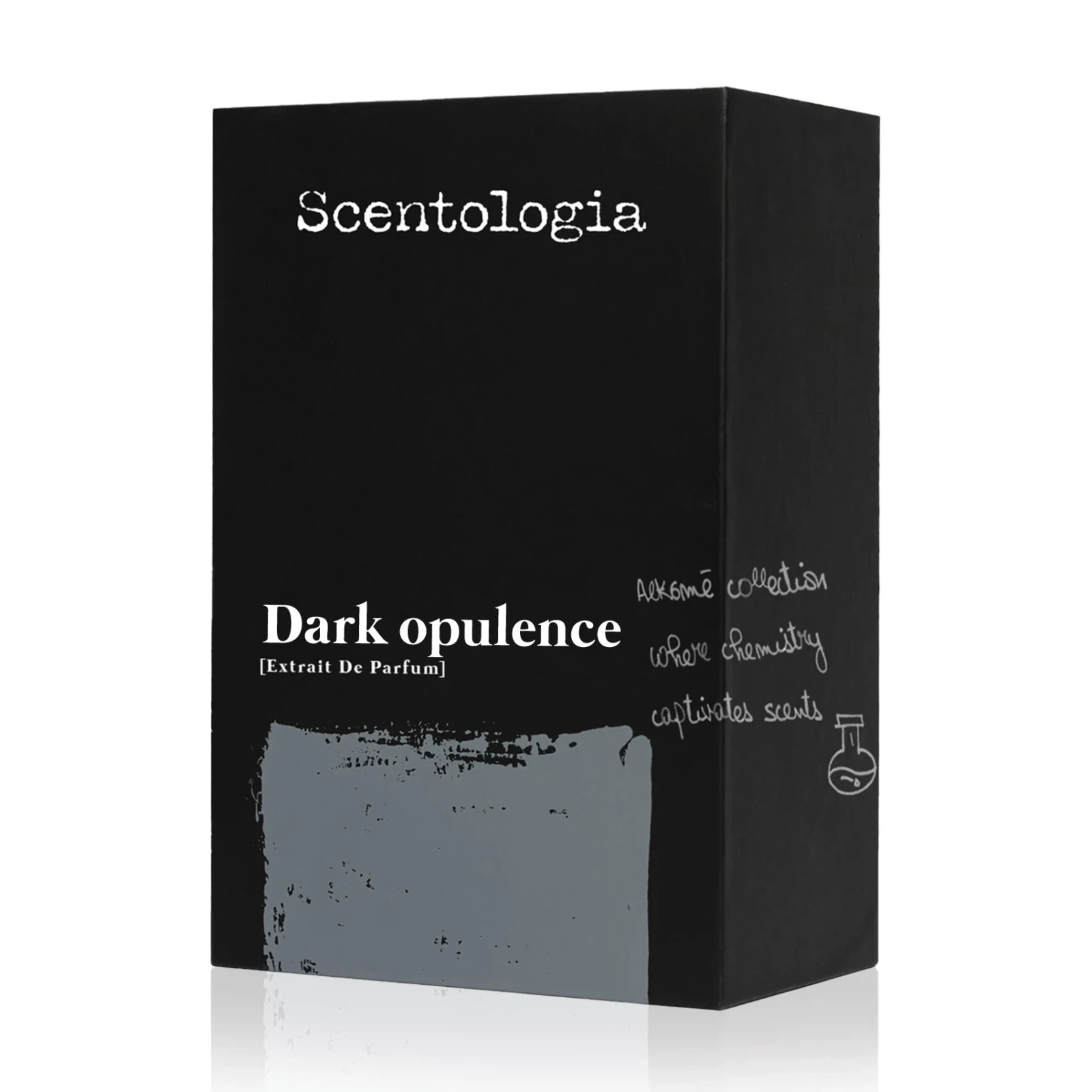 Scentologia Dark Opulence leather manufacturer bottle, linked from the supplied product catalogue.