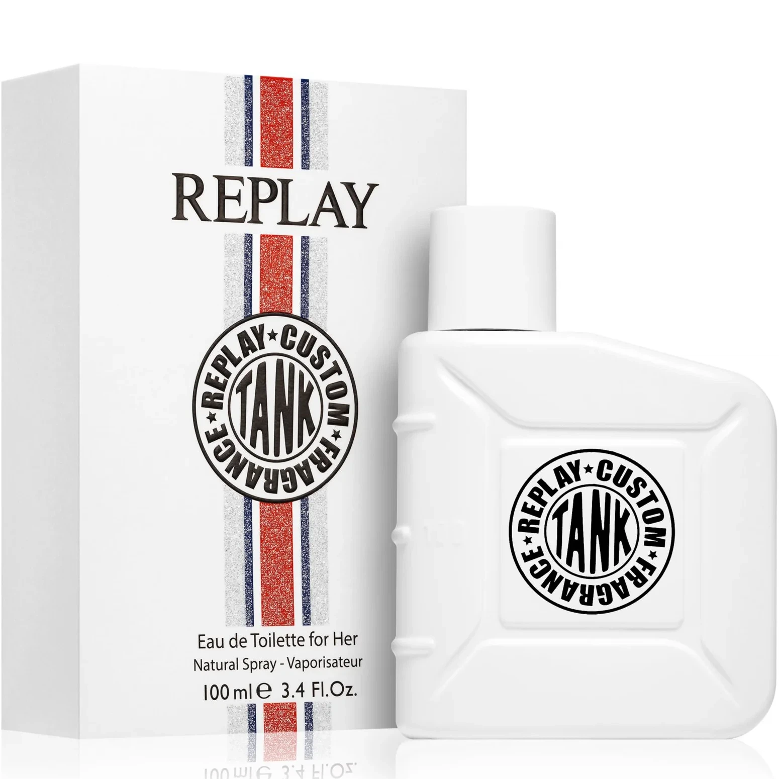 Replay Custom (Women) manufacturer bottle, linked from the supplied product catalogue.