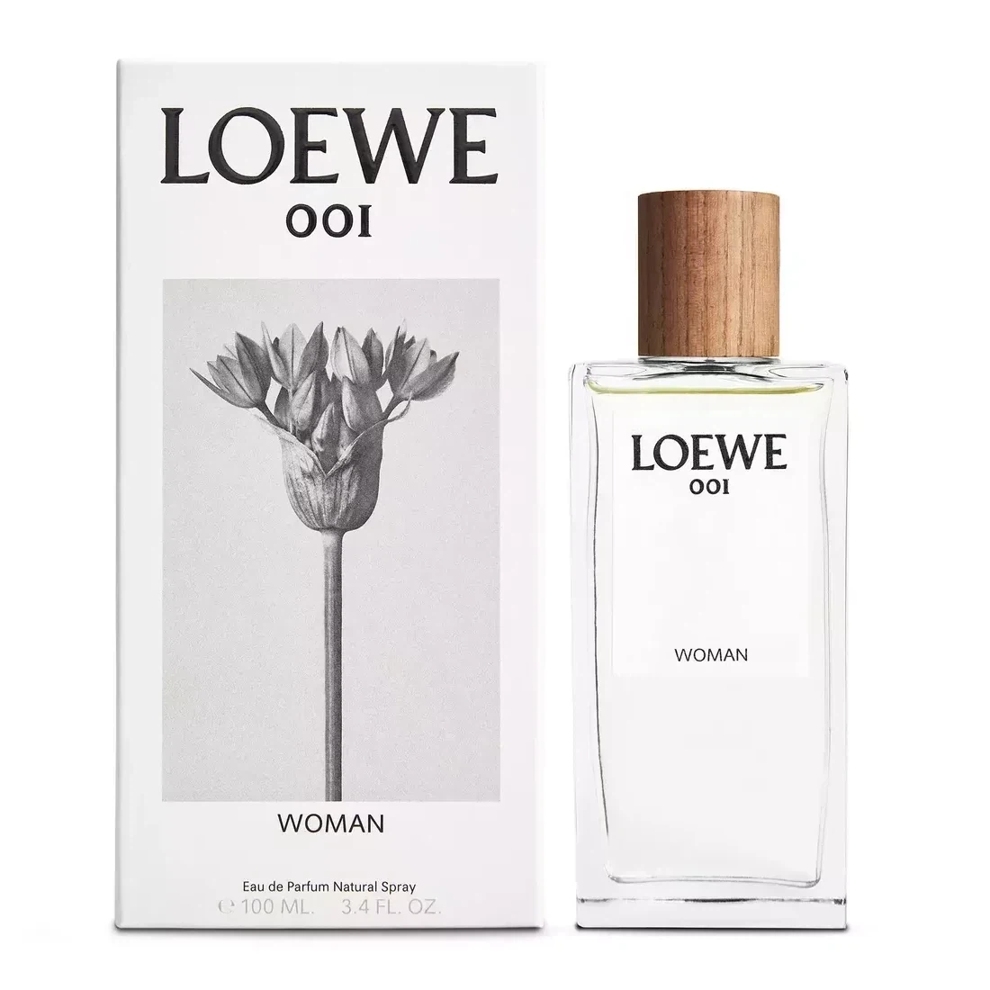 Loewe 001 Woman manufacturer bottle, linked from the supplied product catalogue.