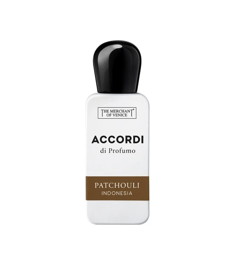 The Merchant of Venice Accordi di Profumo Patchouli Indonesia Woody manufacturer bottle, linked from the supplied product catalogue.