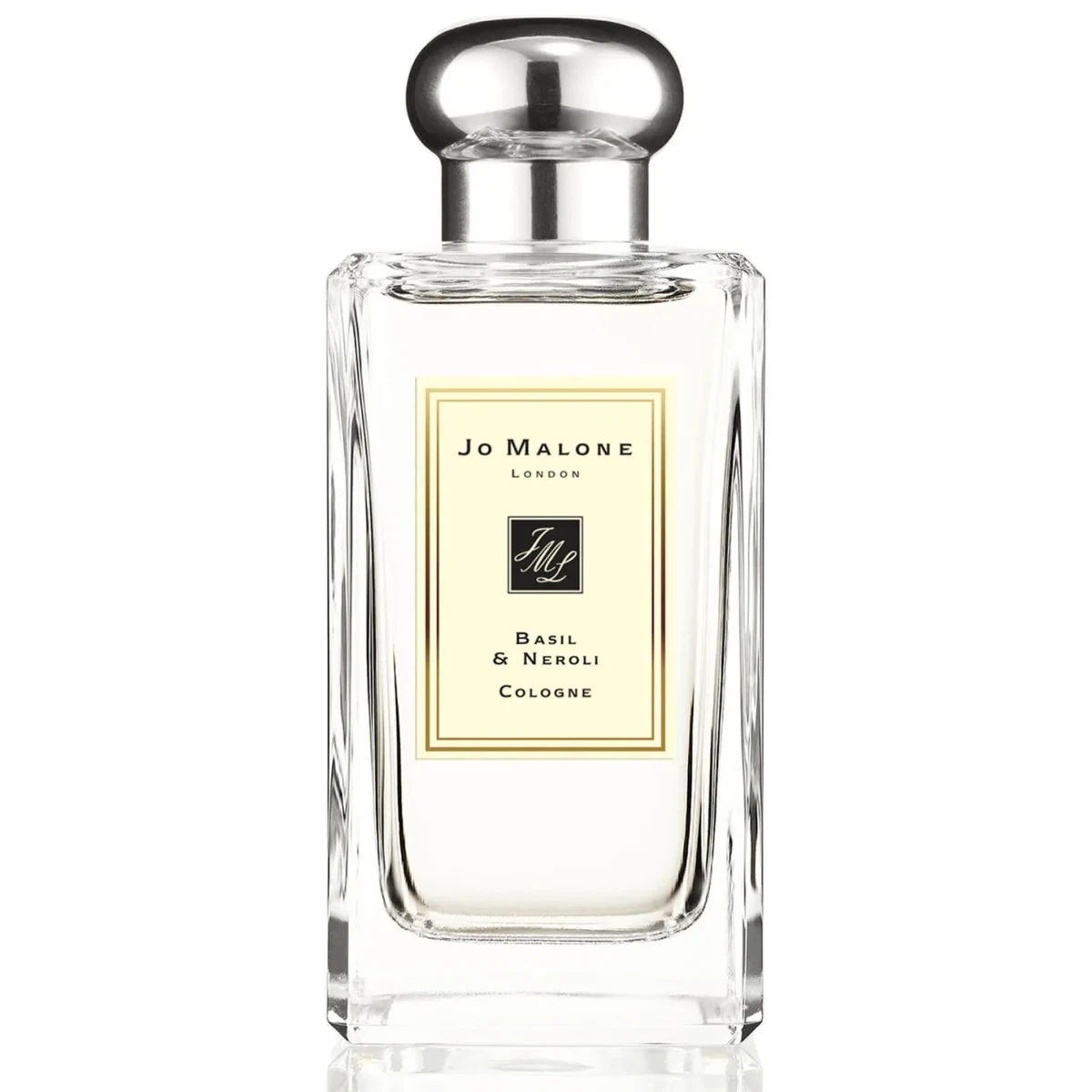 Jo Malone BASIL & NEROLI manufacturer bottle, linked from the supplied product catalogue.