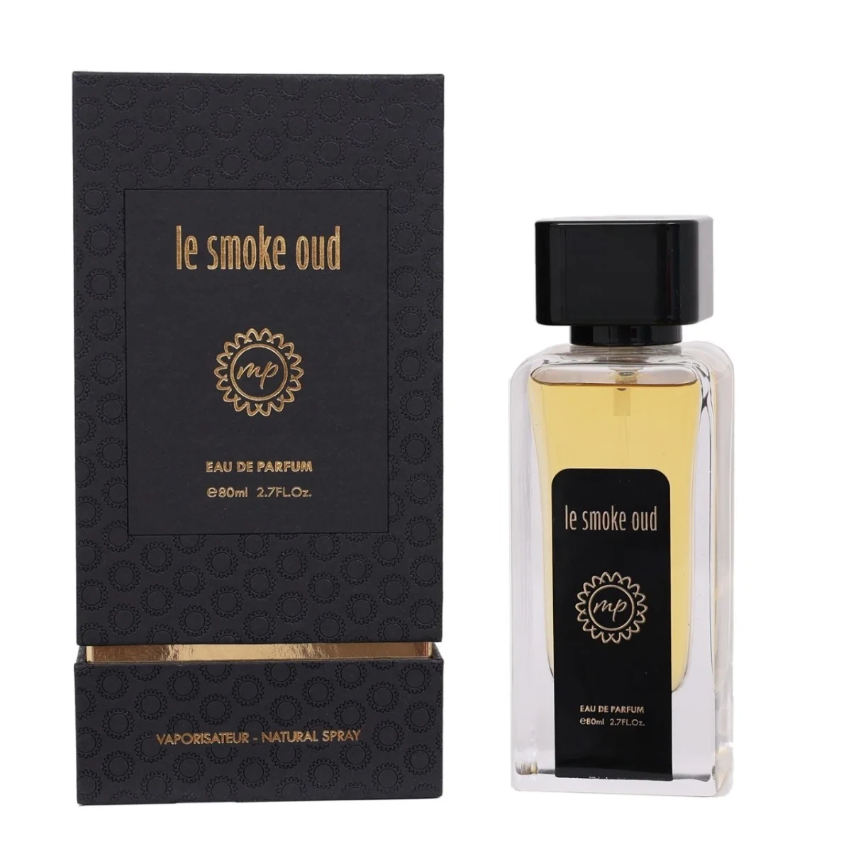 Mawaz Le Smoke Oud manufacturer bottle, linked from the supplied product catalogue.