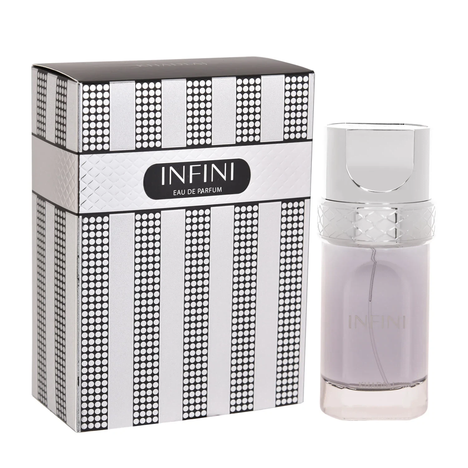 Khadlaj Infini manufacturer bottle, linked from the supplied product catalogue.
