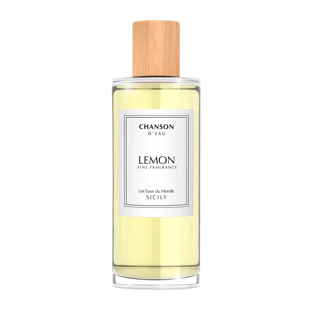 Chanson D'Eau Les Eaux Du Monde Lemon manufacturer bottle, linked from the supplied product catalogue.