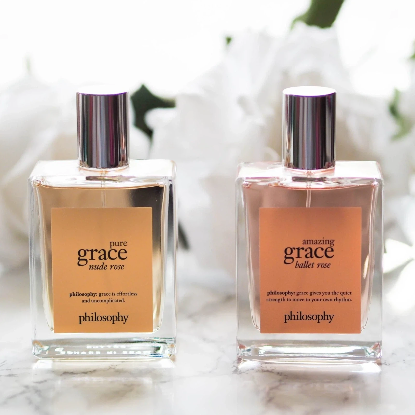 Philosophy Pure Grace Nude Rose manufacturer bottle, linked from the supplied product catalogue.