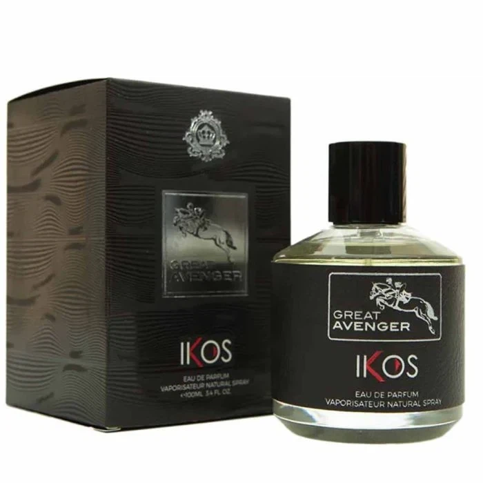 Ikos Great Avenger manufacturer bottle, linked from the supplied product catalogue.