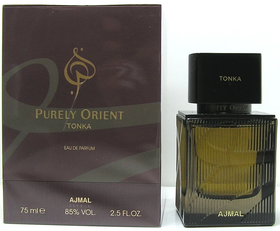 Ajmal Purely Orient Tonka manufacturer bottle, linked from the supplied product catalogue.