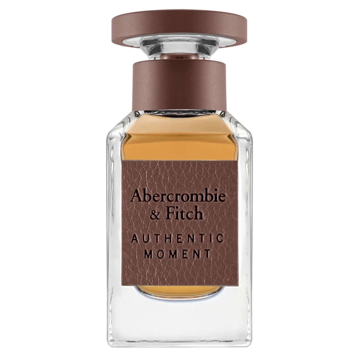 Abercrombie & Fitch Authentic Moment Man Woody‐Amber manufacturer bottle, linked from the supplied product catalogue.