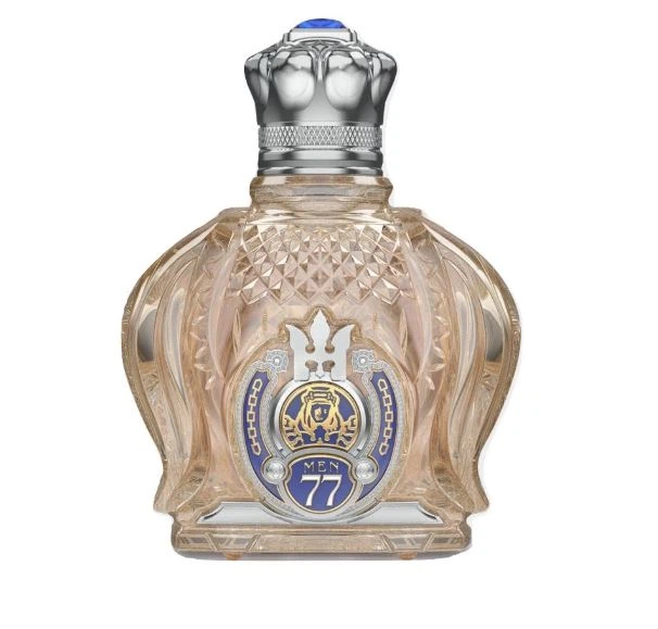 Designer Shaik OPULENT SHAIK SAPPHIRE NO. 77 manufacturer bottle, linked from the supplied product catalogue.