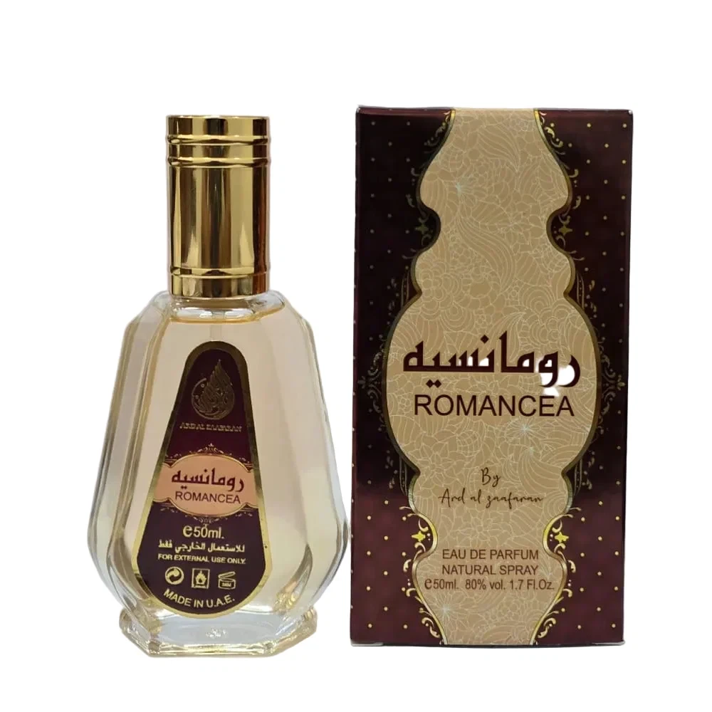 Ard Al Zaafaran Romancea manufacturer bottle, linked from the supplied product catalogue.