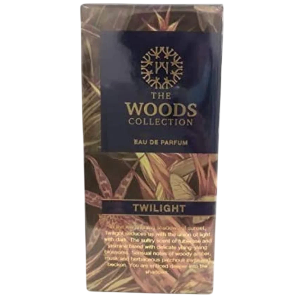 The Wood Collection Twilight Eau de manufacturer bottle, linked from the supplied product catalogue.