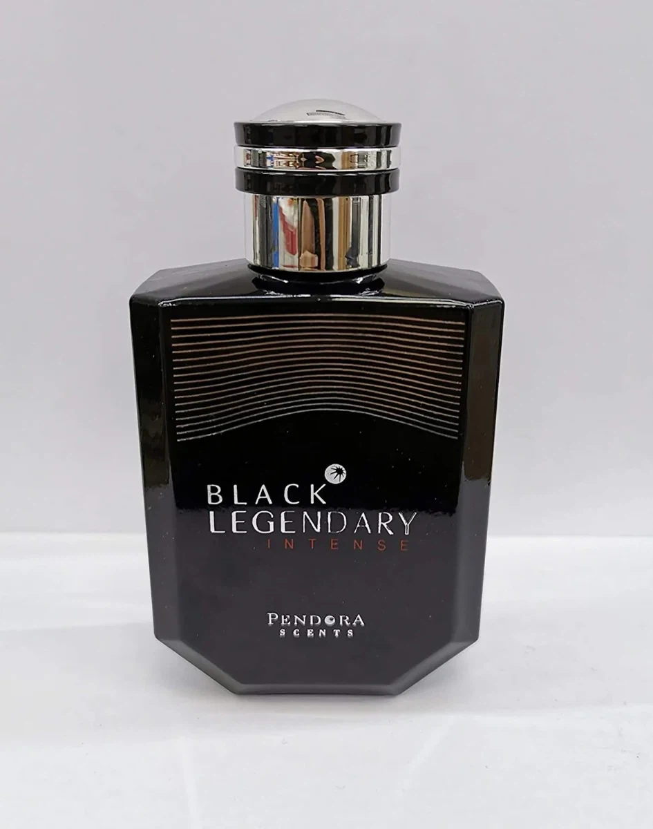 Pendora Black Legendary Intense manufacturer bottle, linked from the supplied product catalogue.