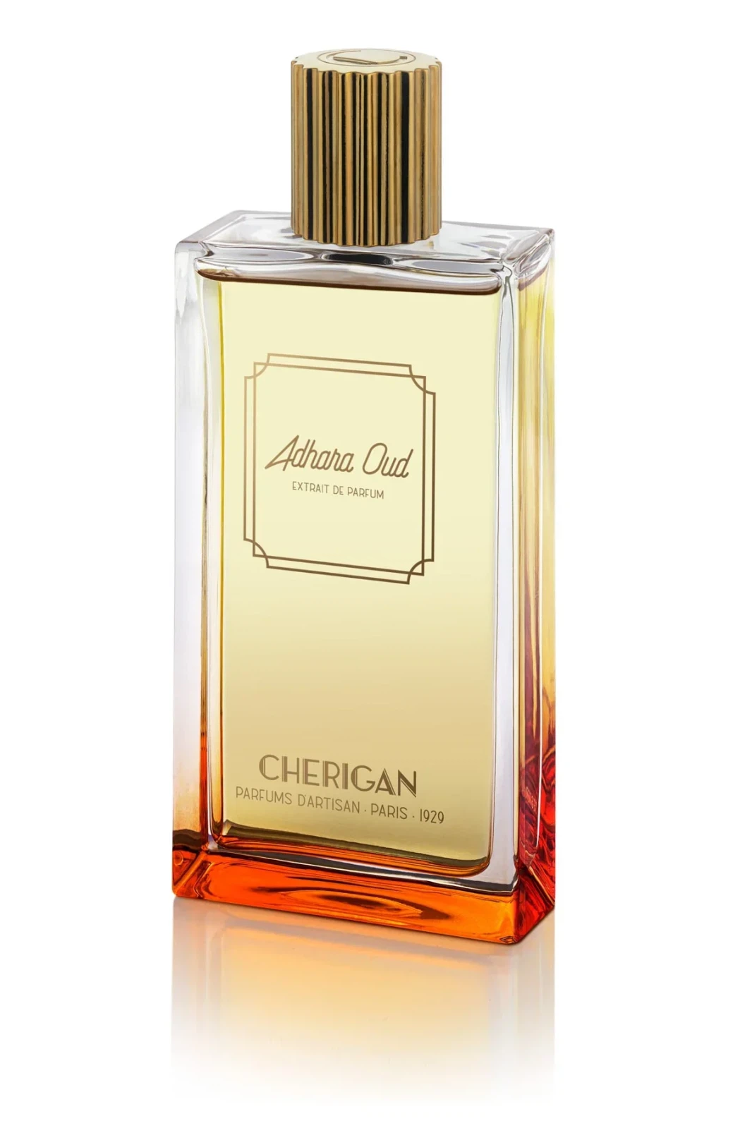 Cherigan Adhara Oud manufacturer bottle, linked from the supplied product catalogue.